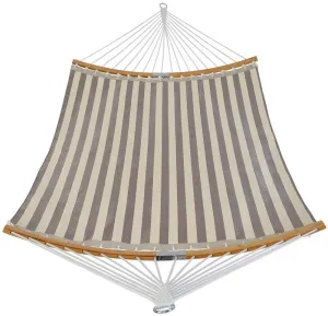 13.5FT Quick Dry Hammock Curved Bamboo Spreader Bar Double Rope Hammock for 2