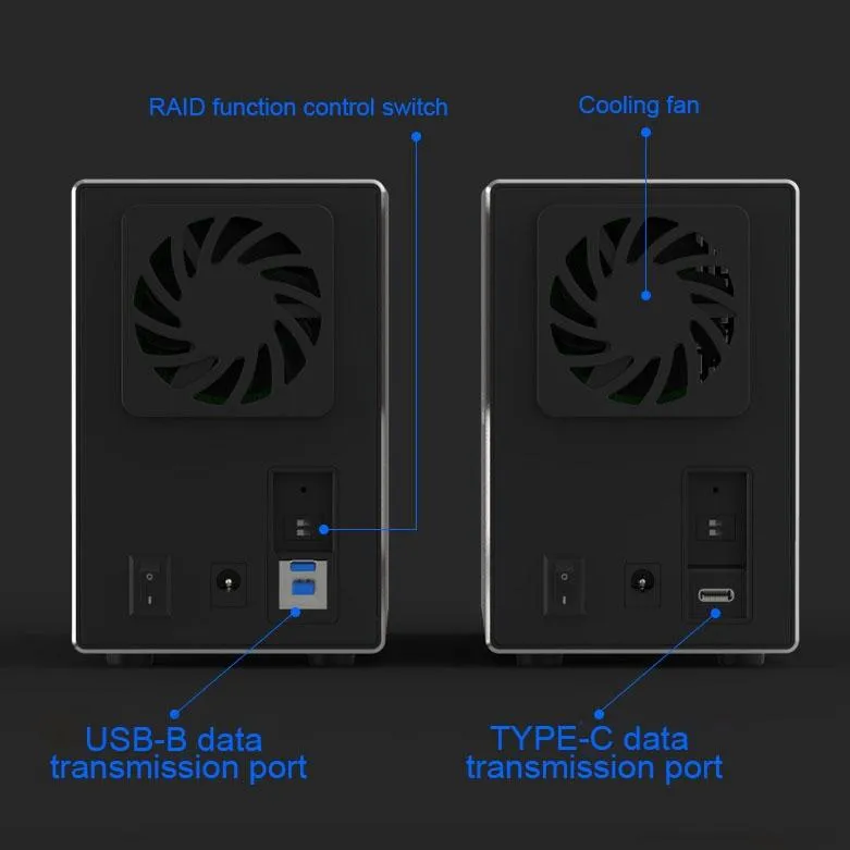 2 Bay 3.5 Raid Hdd External Enclosure