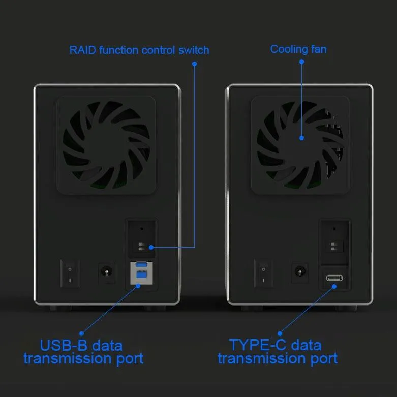 2 Bay 3.5 Raid Hdd External Enclosure