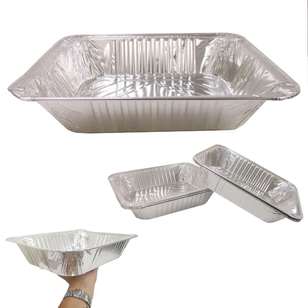 25 Pc Aluminum Foil Lasagna Pan Disposable Loaf Bread Container Baking Tins New