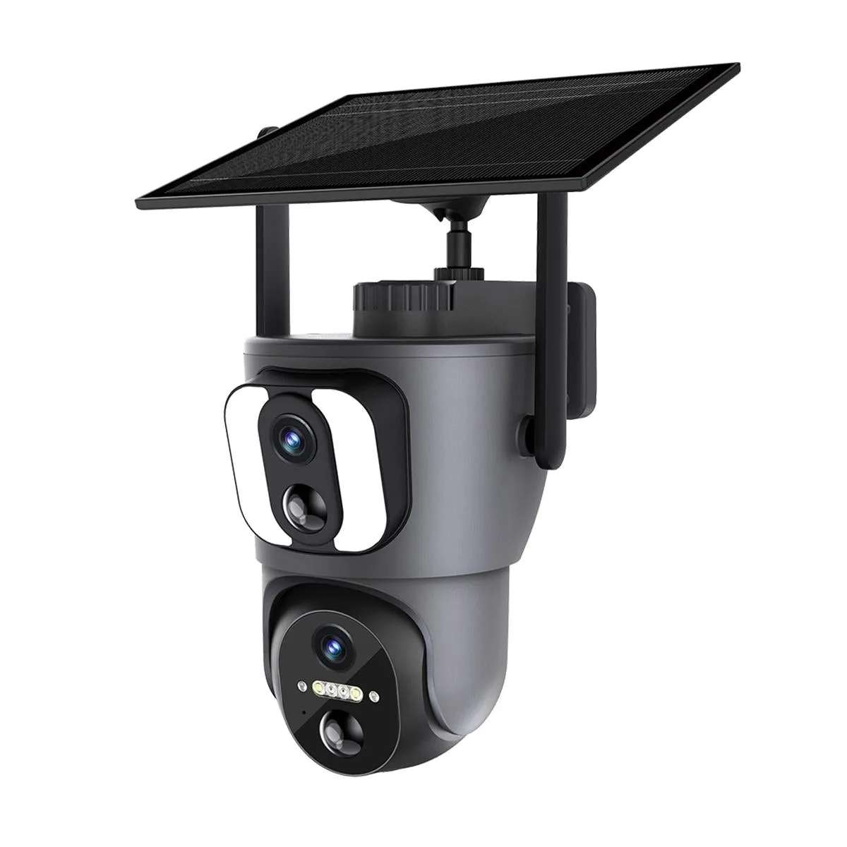 2MP Solar Wifi Camera | Two-Way Voice | Alarm Recording | Black Binocular