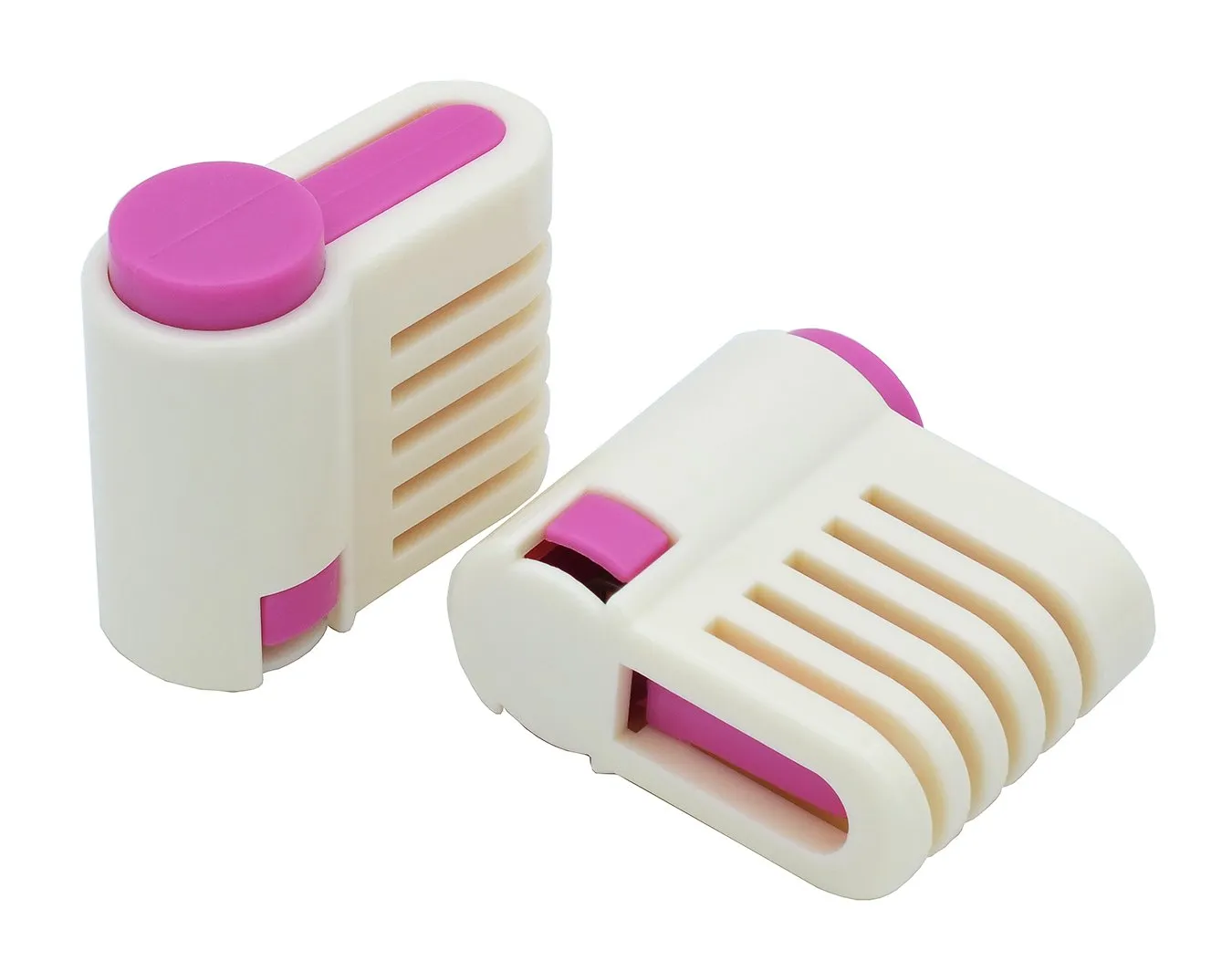 2PCS DIY Cake Slicer, Stratification Auxiliary, Bread Slice, Toast Cut, 5 Layers Leveler Slicer, Kitchen Fixator Tool (2, Rose Red)