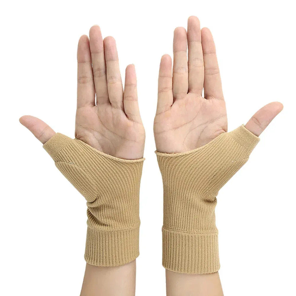 2pcs/pair Sports Hand Wrist Thumb Compression Gloves for Sprain Relief, Arthritis, Tenosynovitis