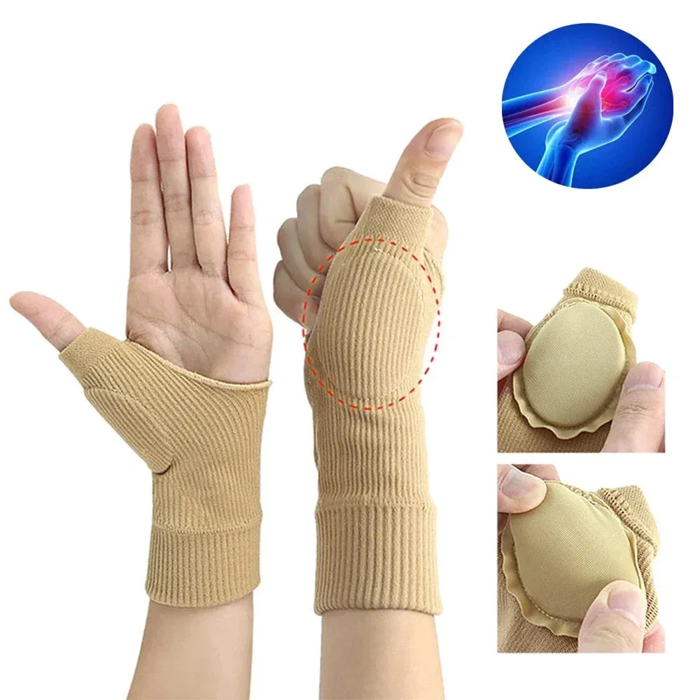 2pcs/pair Sports Hand Wrist Thumb Compression Gloves for Sprain Relief, Arthritis, Tenosynovitis