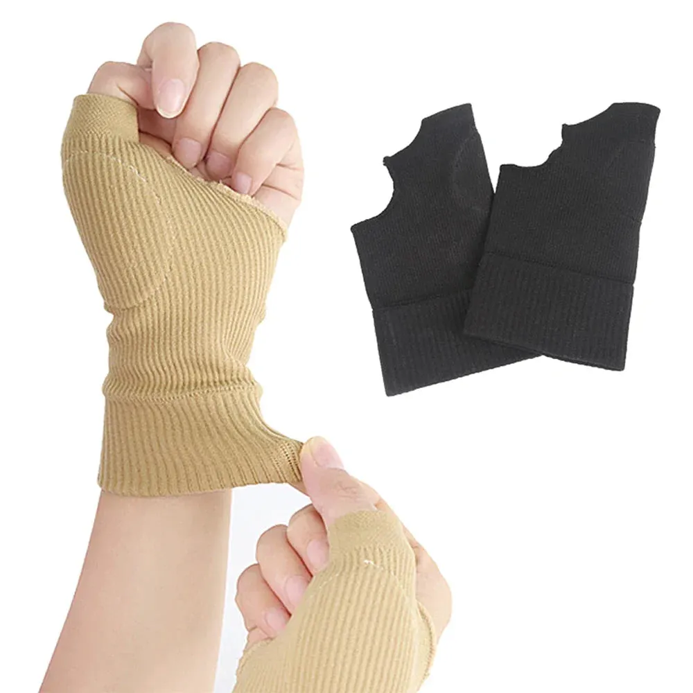 2pcs/pair Sports Hand Wrist Thumb Compression Gloves for Sprain Relief, Arthritis, Tenosynovitis