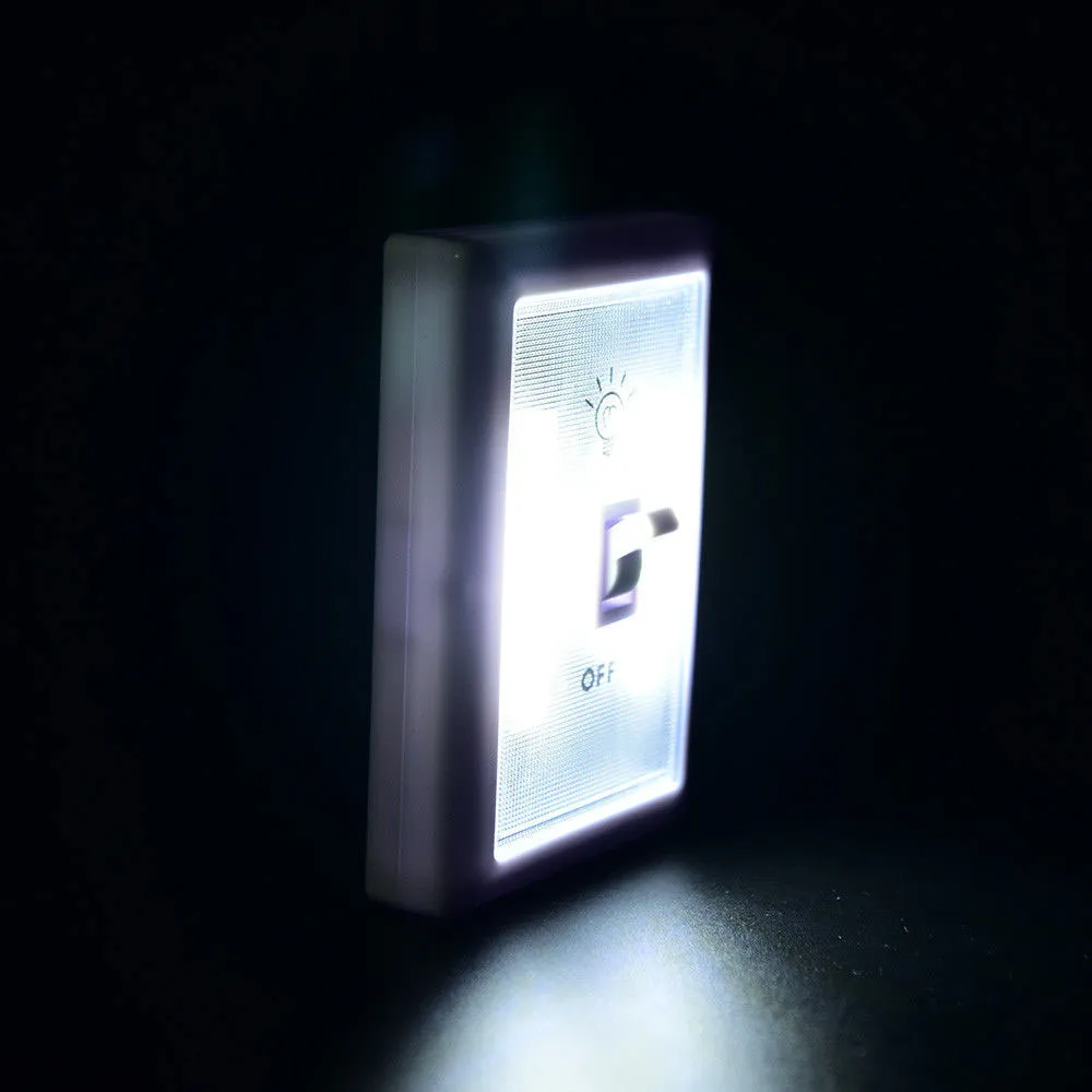 4 Pack COB Wall LED Light Switch Wireless Night Lamp Closet Self Stick Multi Use