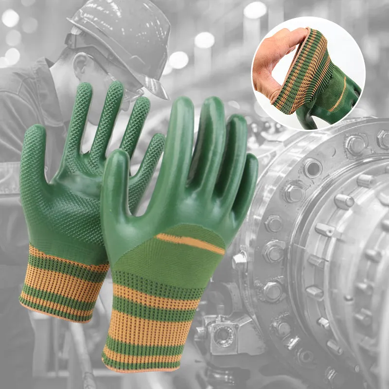  49% OFF Rubber Coated Work Gloves with Knit Wrist Cuff