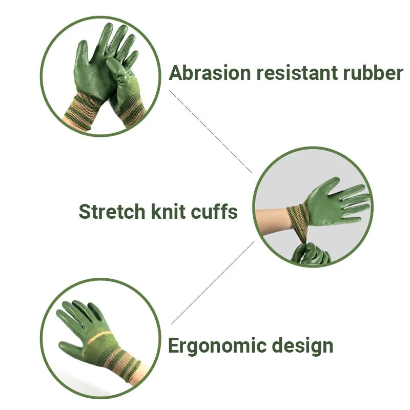  49% OFF Rubber Coated Work Gloves with Knit Wrist Cuff