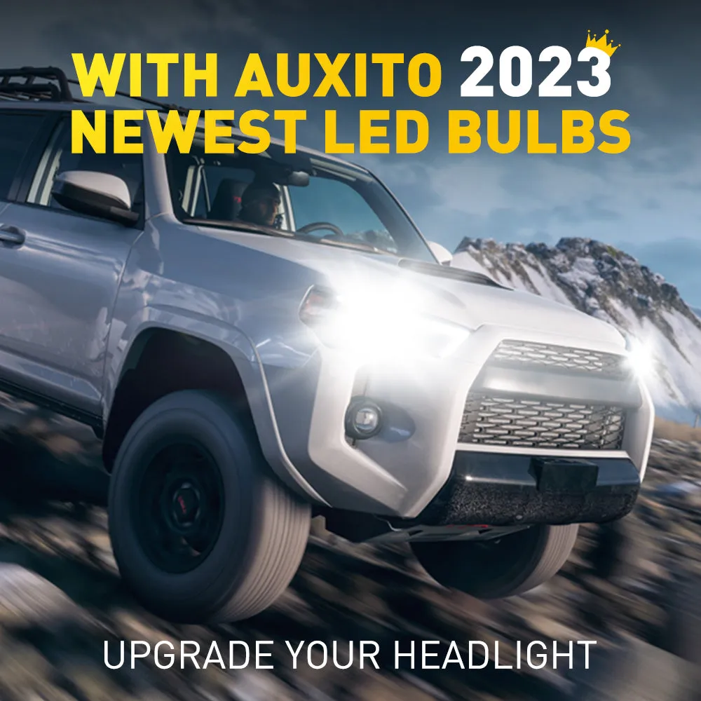 AUXITO 9005 HB3 High Beam and H11 Low Beam LED Bulbs Combo Kit, 400% Times Brighter, 6500K White