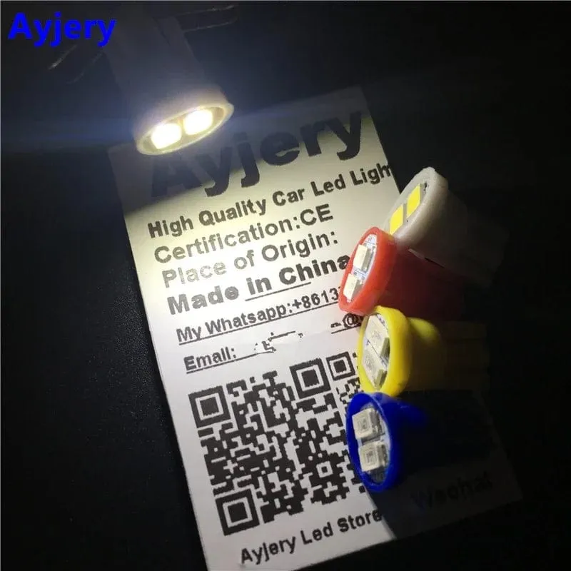 AYJERY Wholesale 2000X T10 W5W 5630 2 SMD 194 168 2 Led Auto Instrument Lamps Car License Plate Lamps Interior Light Bulbs 12V