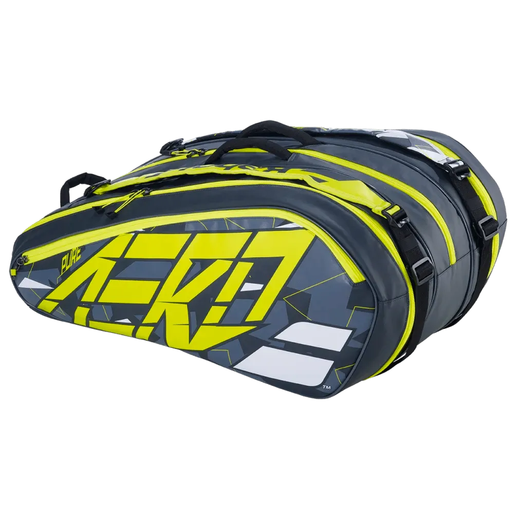 Babolat RH12 Pure Aero Grey Yellow White Tennis Bag