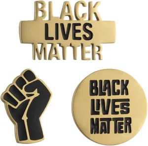 Black Lives Matter Pins - Raised Fist Lapel Pin - BLM & Black Power