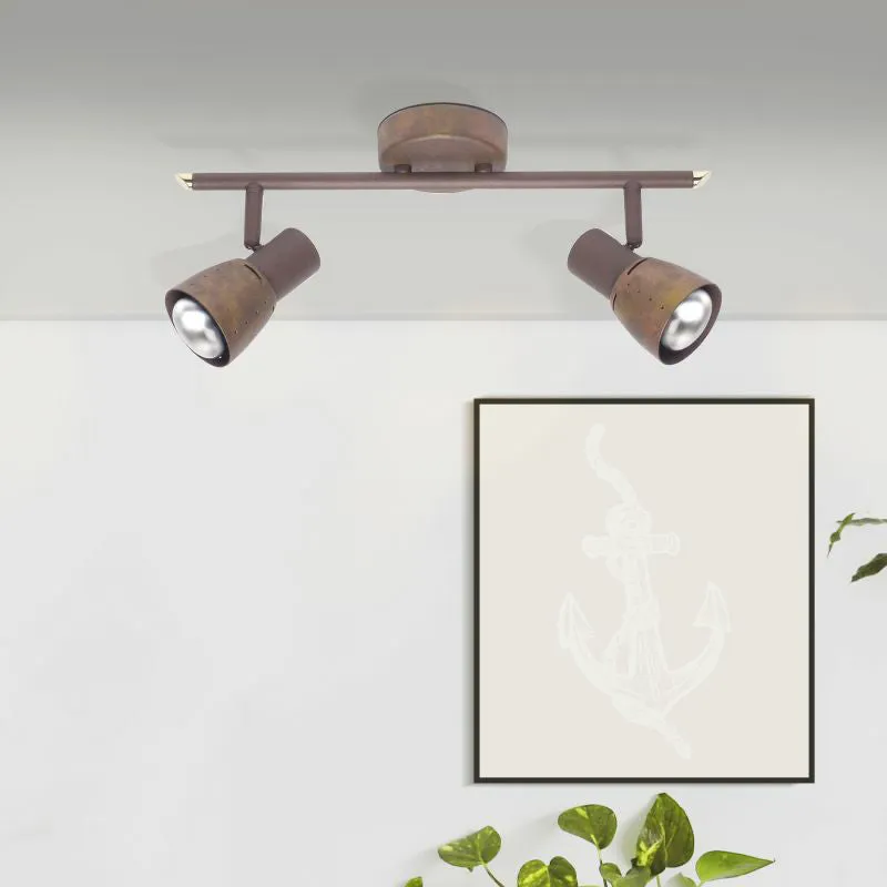 Brilliant 2 Light 80W Lava Spotlight - Old Copper | 39513/56