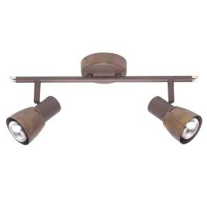 Brilliant 2 Light 80W Lava Spotlight - Old Copper | 39513/56
