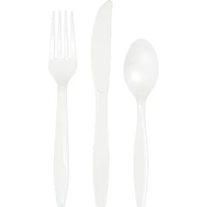 Bulk White Value Friendly Assorted Plastic Cutlery (216 per Case)