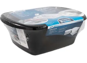 Camco Black Sink Kit with Dish Drainer, Dish Pan and Sink Mat - 43518
