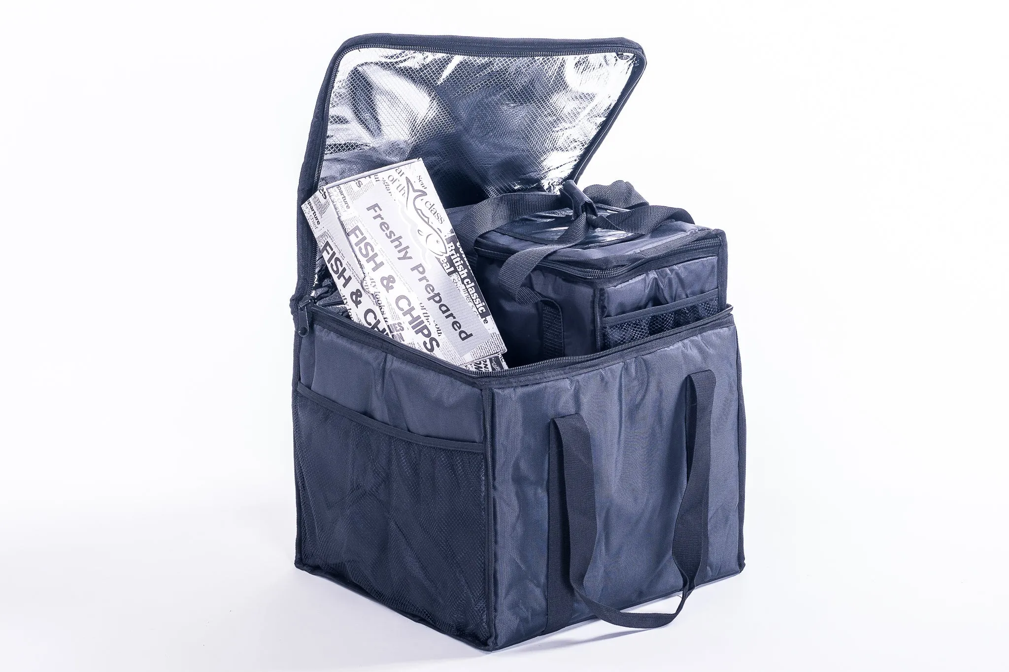 *CC1 Insulated Delivery Bags- 2 Bags- Hot/Cold Food Deliveries Bags with mesh pockets T17/T31