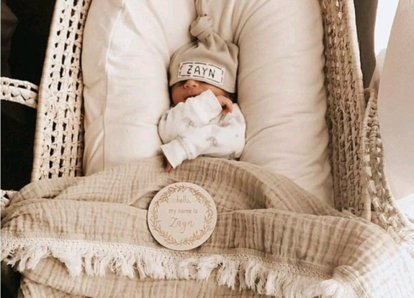 Cotton Muslin Swaddle/Towel With Fringe Lace Detail