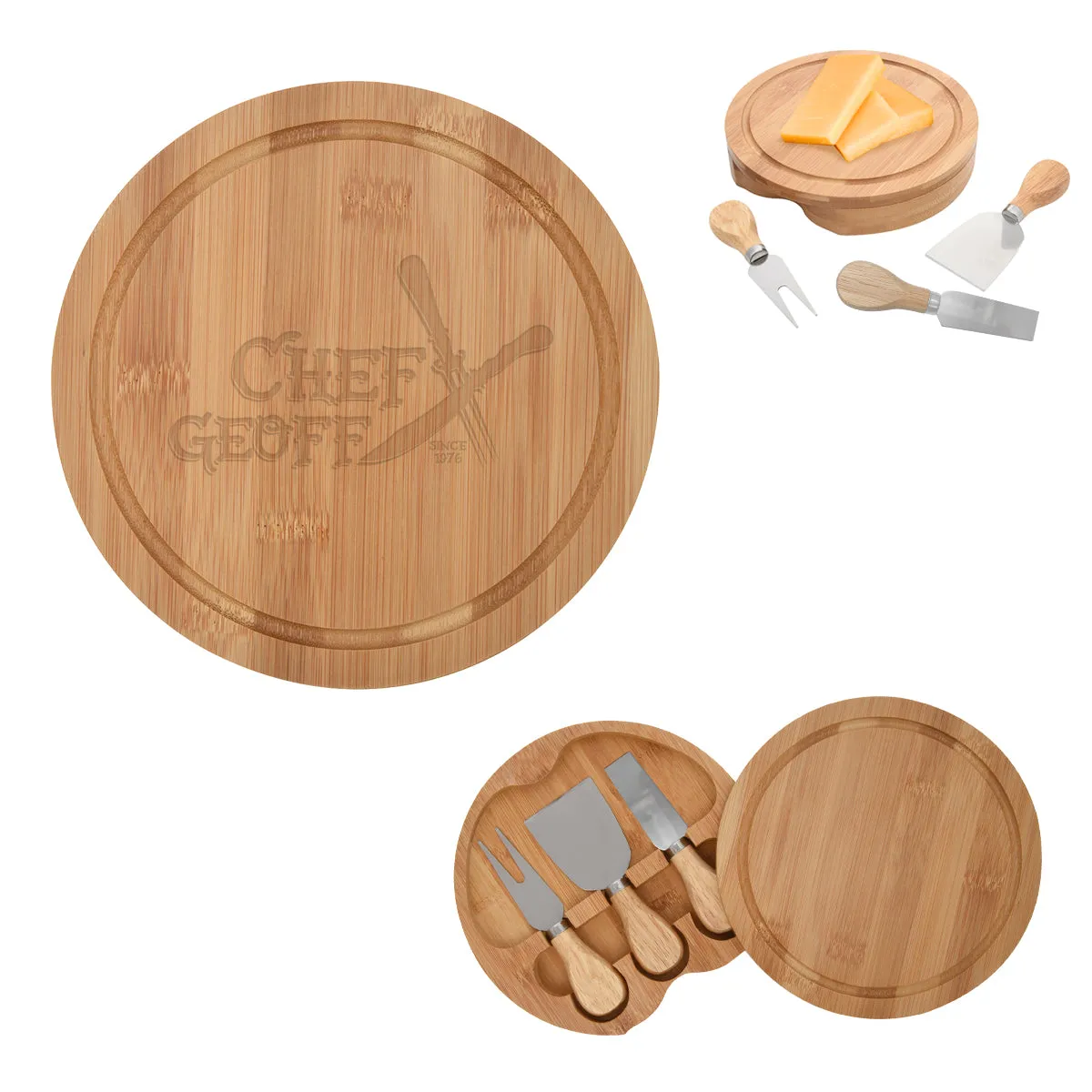 DBA 3-PIECE BAMBOO CHEESE SERVER KIT