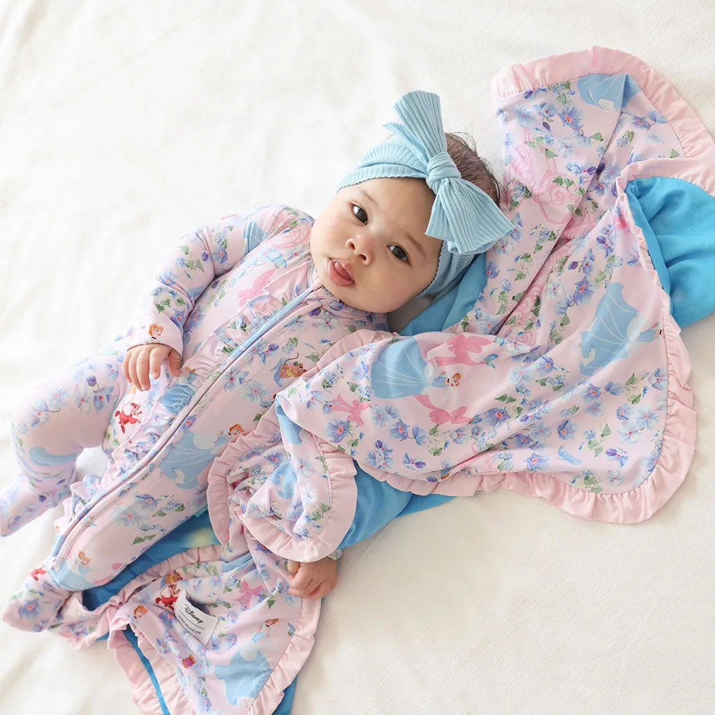Disney Princess Cinderella & Cinderella's Castle Ruffled Luxette Patoo Blanket