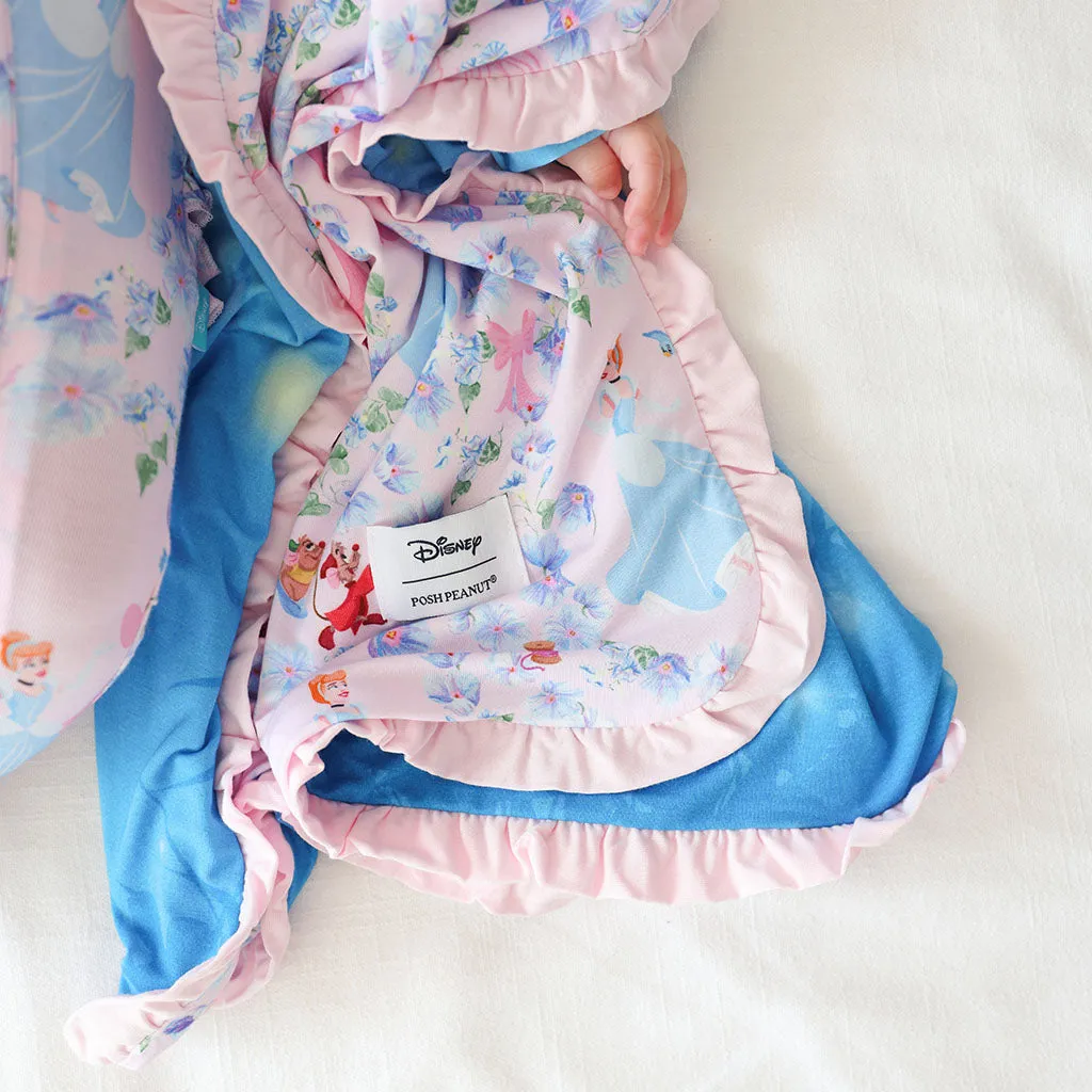 Disney Princess Cinderella & Cinderella's Castle Ruffled Luxette Patoo Blanket