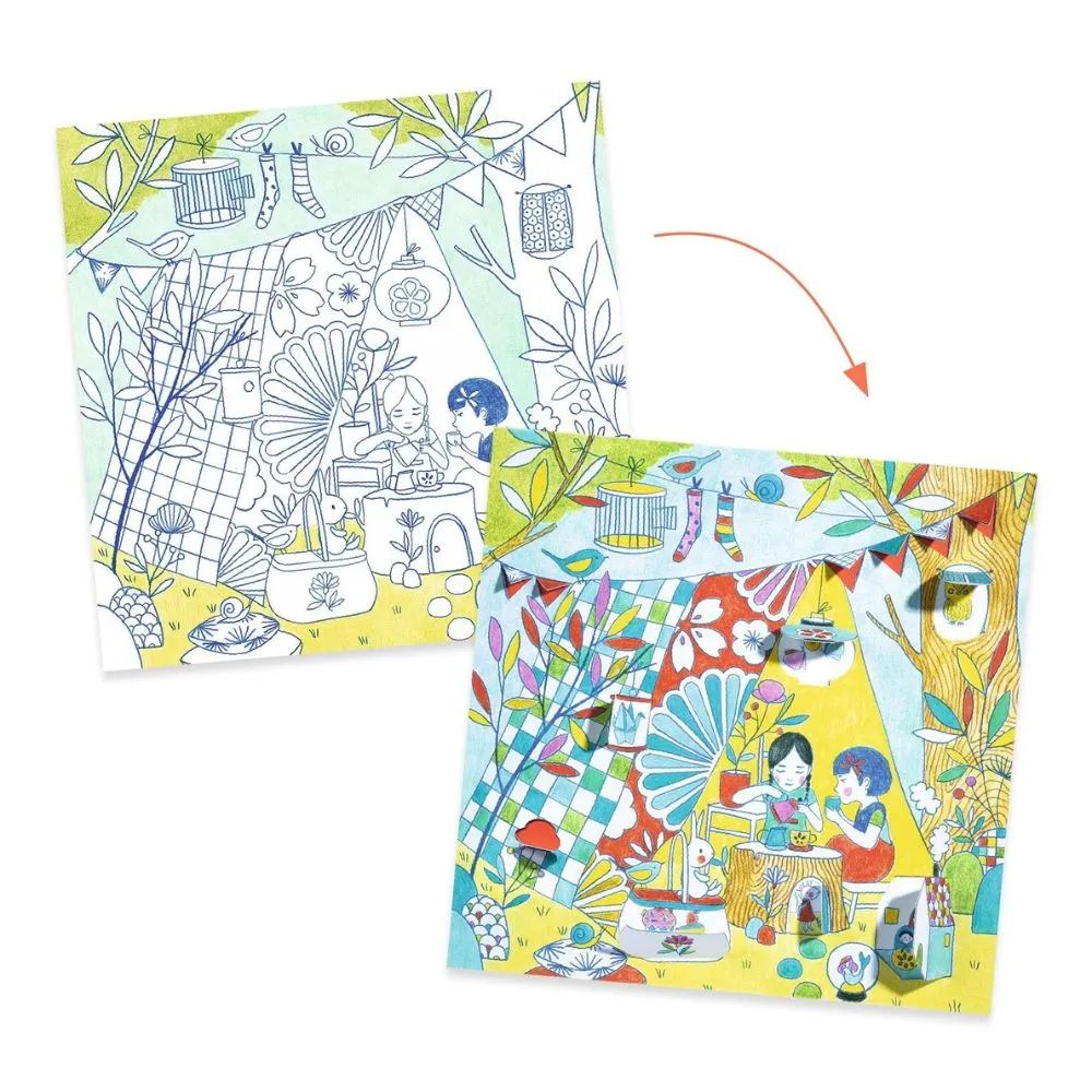 Djeco Colouring surprises - Ninas play tents