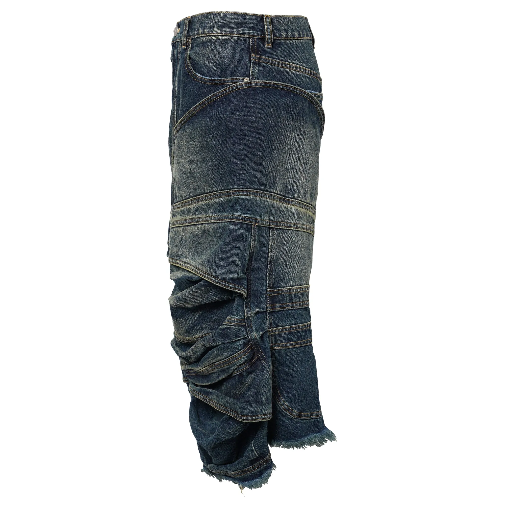 EXPANDABLE SHORTS / LIGHT WASH