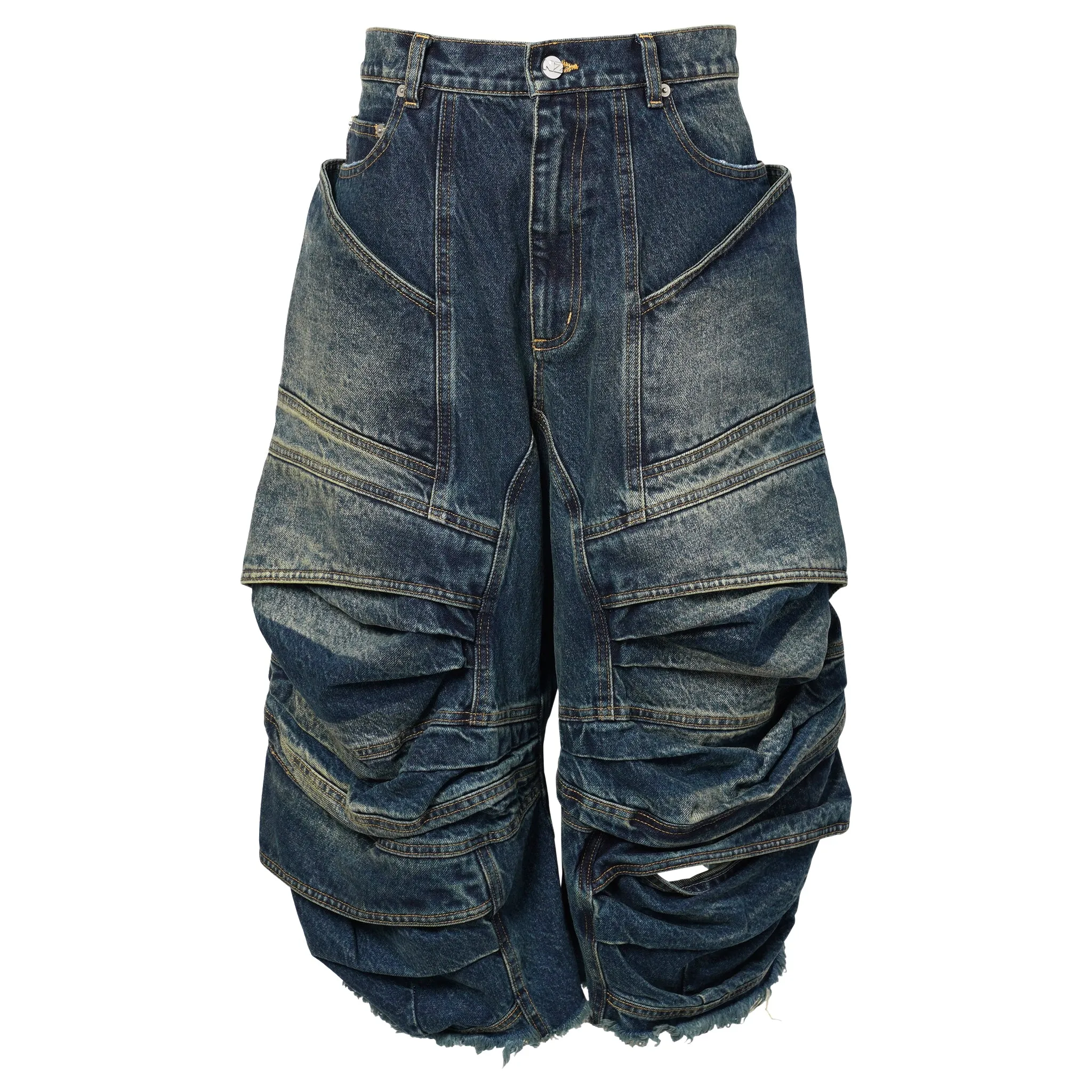 EXPANDABLE SHORTS / LIGHT WASH