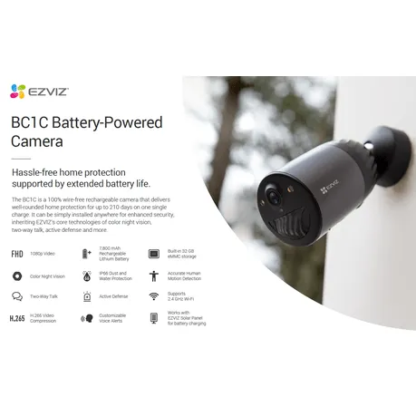 EZVIZ BC1C 1080P SMART HOME BATTERY CAMERA CS-BC1C