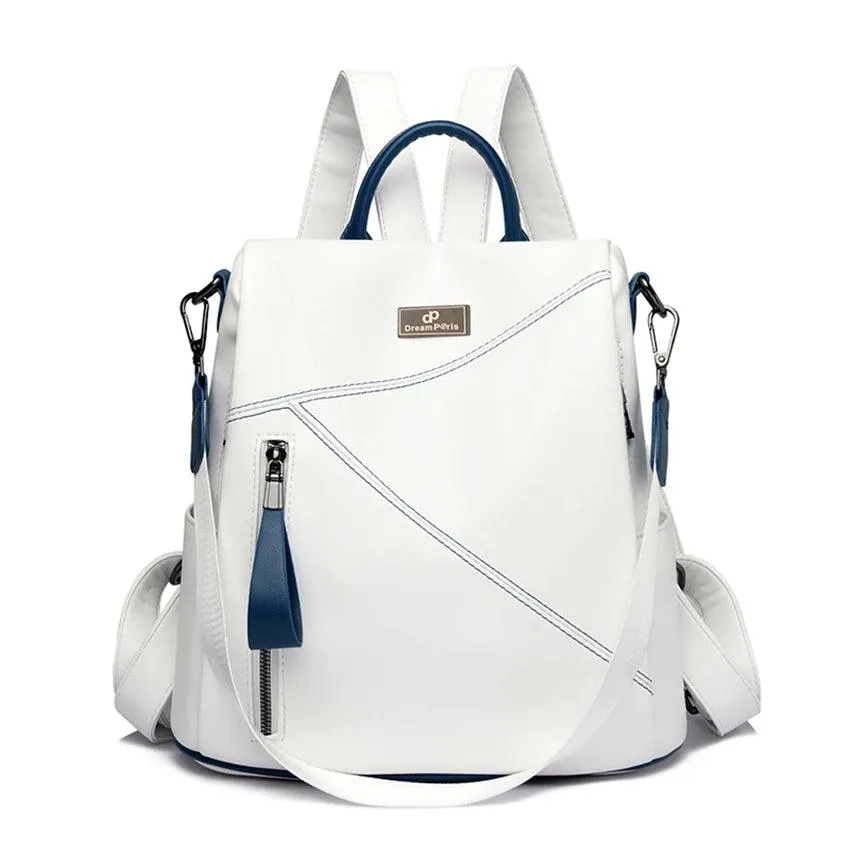 Famous Brand Leather Bagpack for Girls School Bag Fashion Backpack Women Travel Shoulder Bag Designer Daypack Ladies Sac A Dos