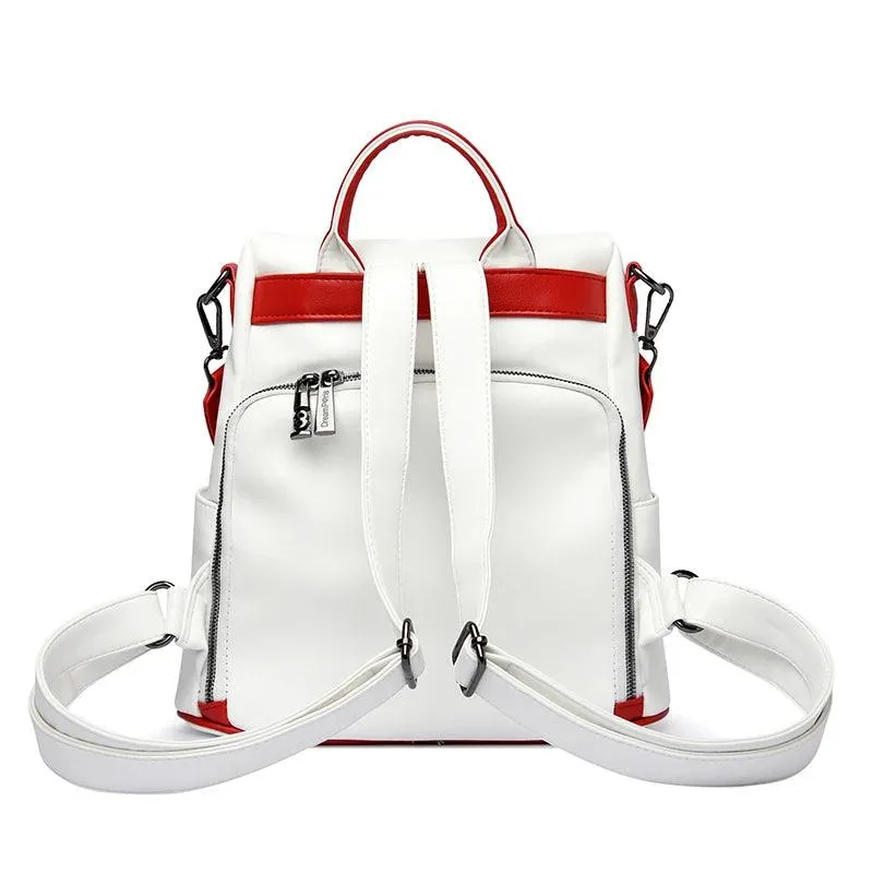 Famous Brand Leather Bagpack for Girls School Bag Fashion Backpack Women Travel Shoulder Bag Designer Daypack Ladies Sac A Dos