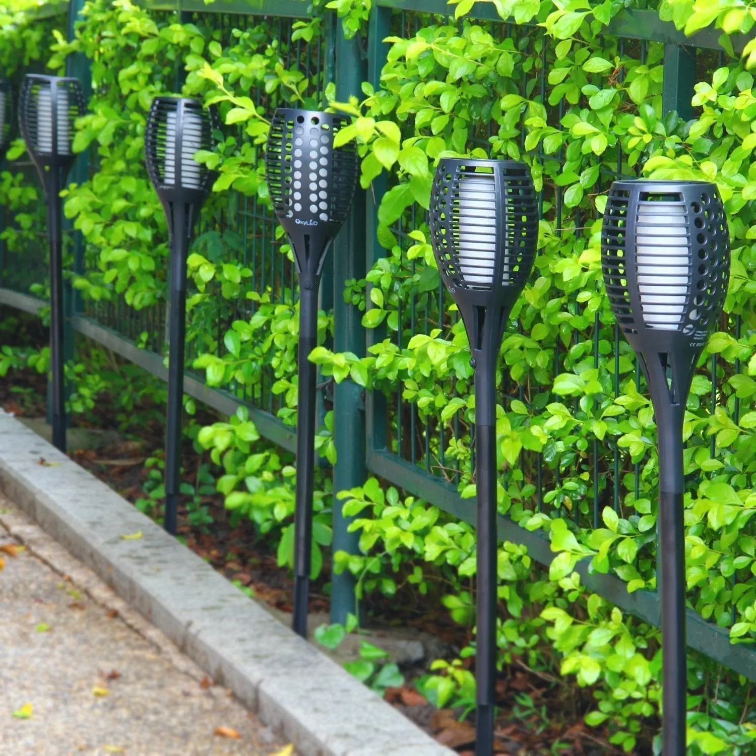 LED Solar Path Torch Light Dancing Flame