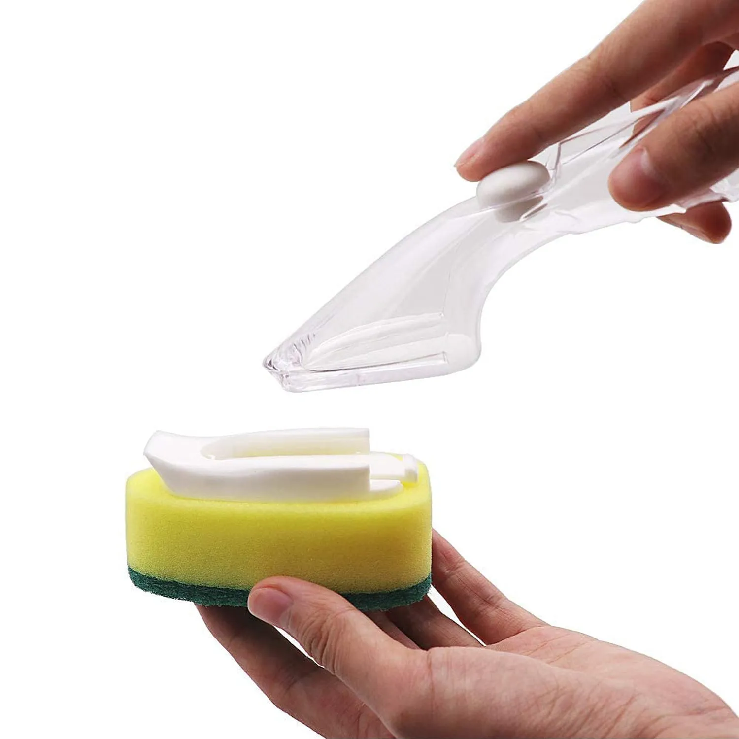 Liquid dispensing Scrub widely used for washing and cleaning utensils and all kitchen stuff to make them again clean and shiny.