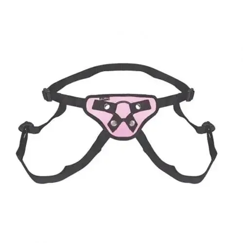Lux Fetish Pink Strap-on Harness with Adjustable Straps for Couples