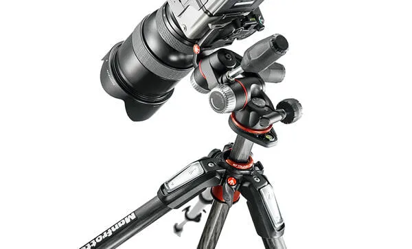 Manfrotto 055 Aluminium 3-section Photo Tripod, With Horizontal Column and Pan/Tilt Head *Returned item*