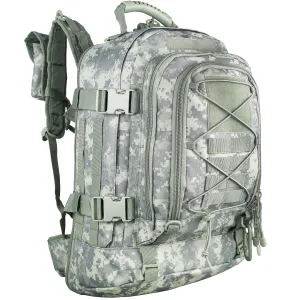 Military Expandable Travel Backpack Tactical Waterproof Work Backpack for Men(ACU)