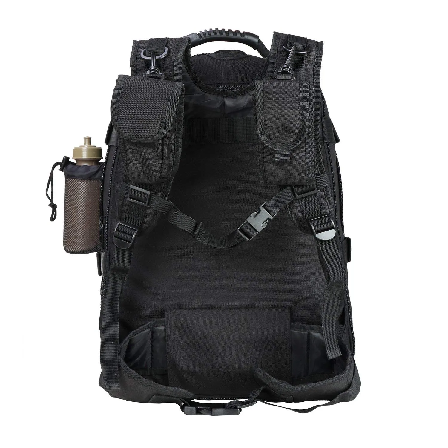 Military Expandable Travel Backpack Tactical Waterproof Work Backpack for Men(BLACK)
