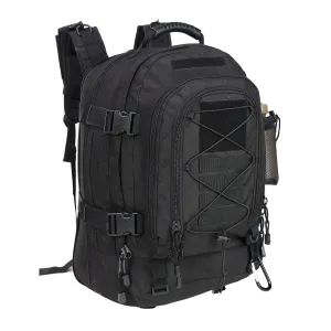 Military Expandable Travel Backpack Tactical Waterproof Work Backpack for Men(BLACK)