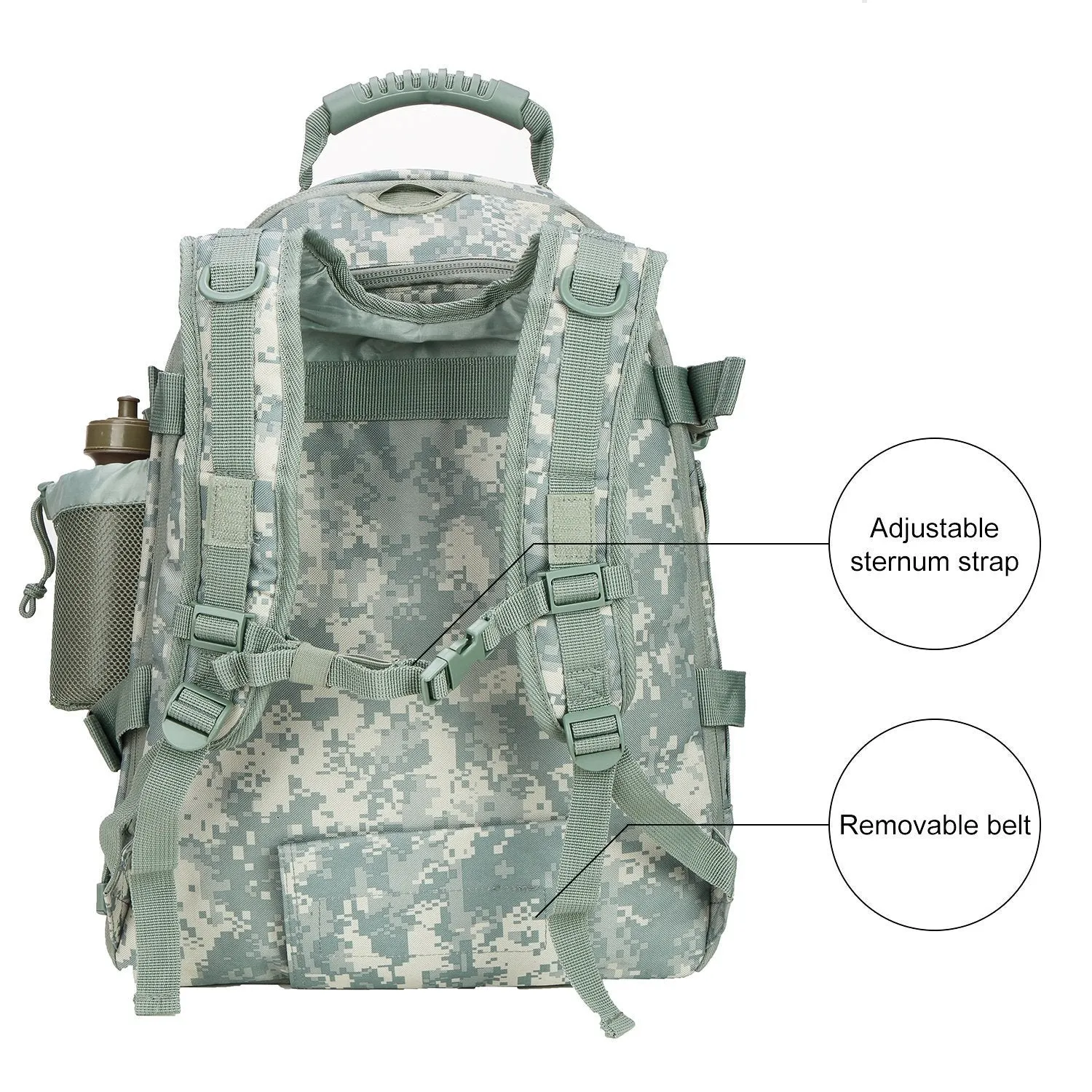 Military Tactical Backpack,Army Molle Assault Rucksack, Travel by ARMYCAMOUSA