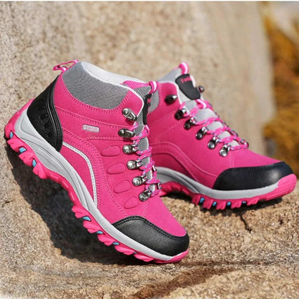 MIOKE Women's Waterproof Hiking Shoes Outdoor Running Trail Hiker Non-Slip Casual Climbing Backpacking Shoes
