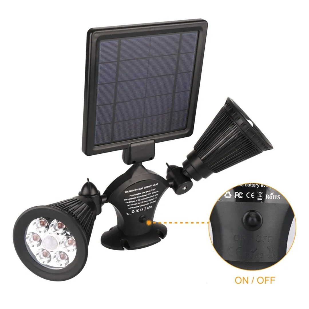 Motion Sensor Solar Light Twin Spotlight | FREE SHIPPING