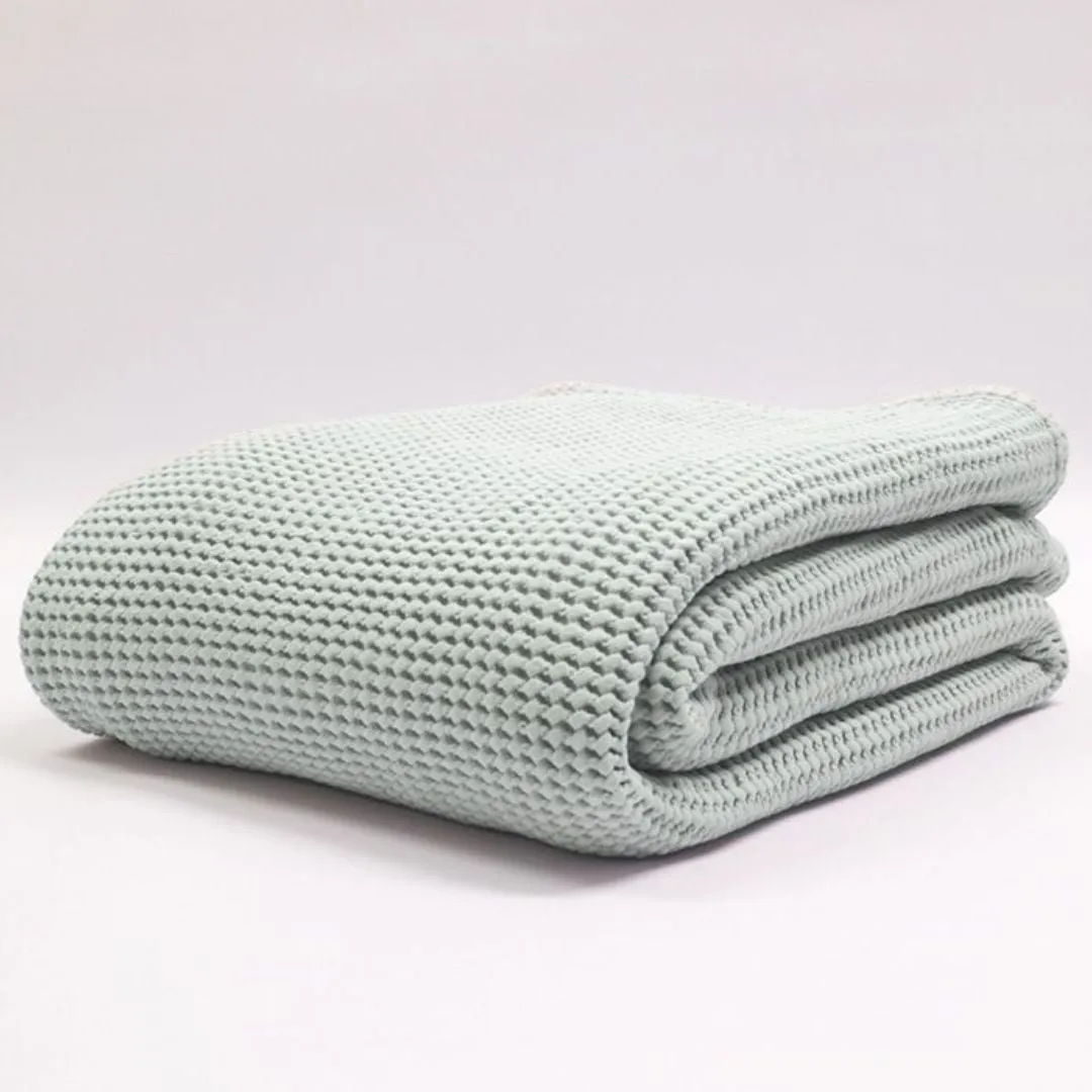 Newbliss Stonewashed Blanket: Duck Egg - Large