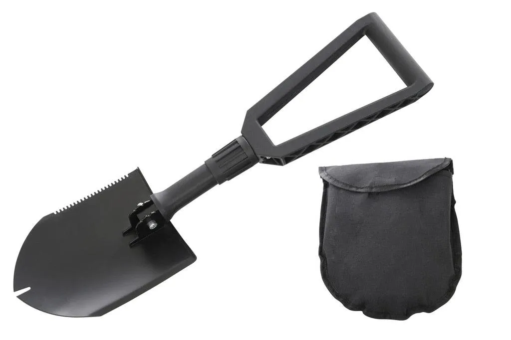 Overland Vehicle Systems Multi Functional Military Style Utility Shovel with Nylon Carrying Case | Universal