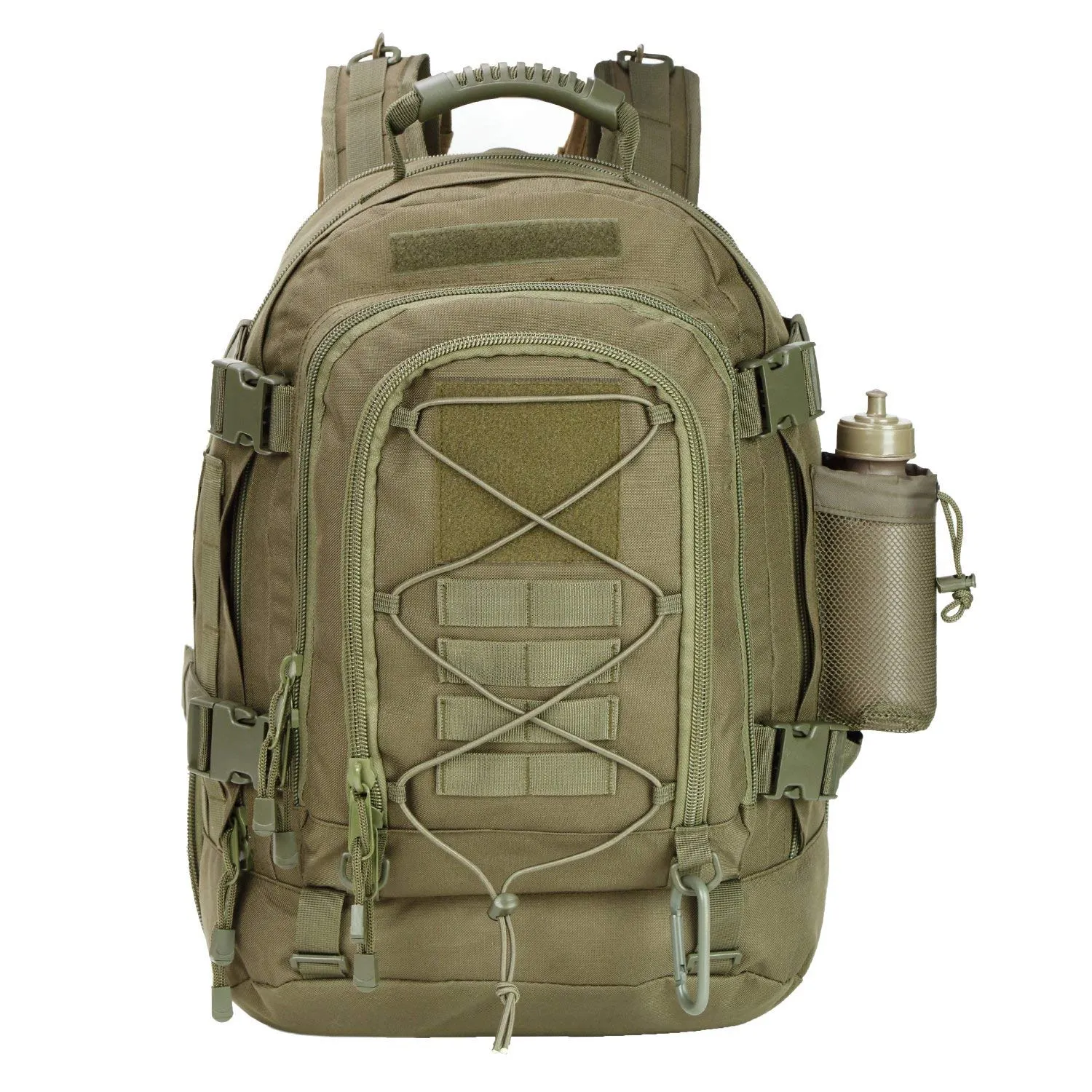 PANS Military Expandable Travel Backpack Tactical Waterproof Outdoor 3-Day Bag,Large,Molle System for Travel,Hiking,Camping,Trekking,Outdoor Sports,Work(Green)
