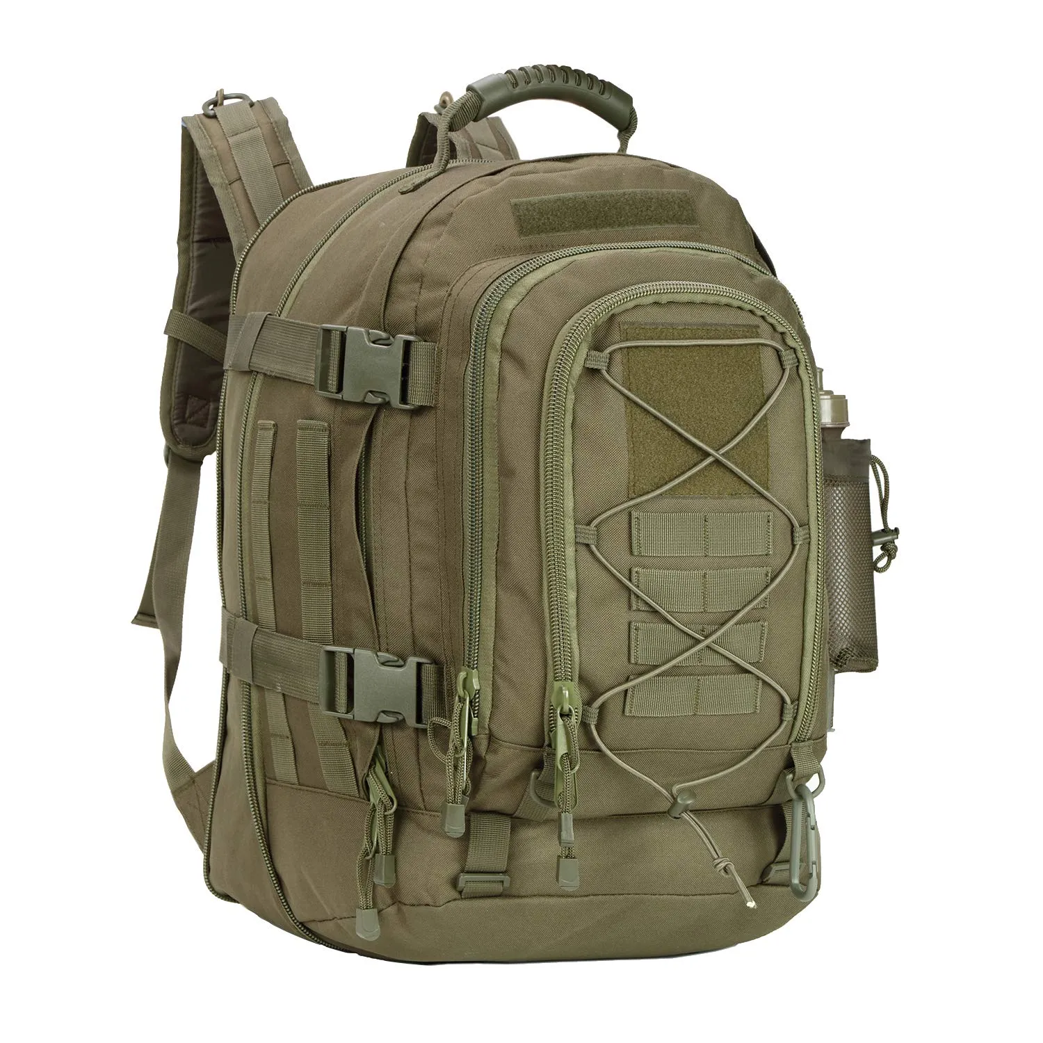 PANS Military Expandable Travel Backpack Tactical Waterproof Outdoor 3-Day Bag,Large,Molle System for Travel,Hiking,Camping,Trekking,Outdoor Sports,Work(Green)