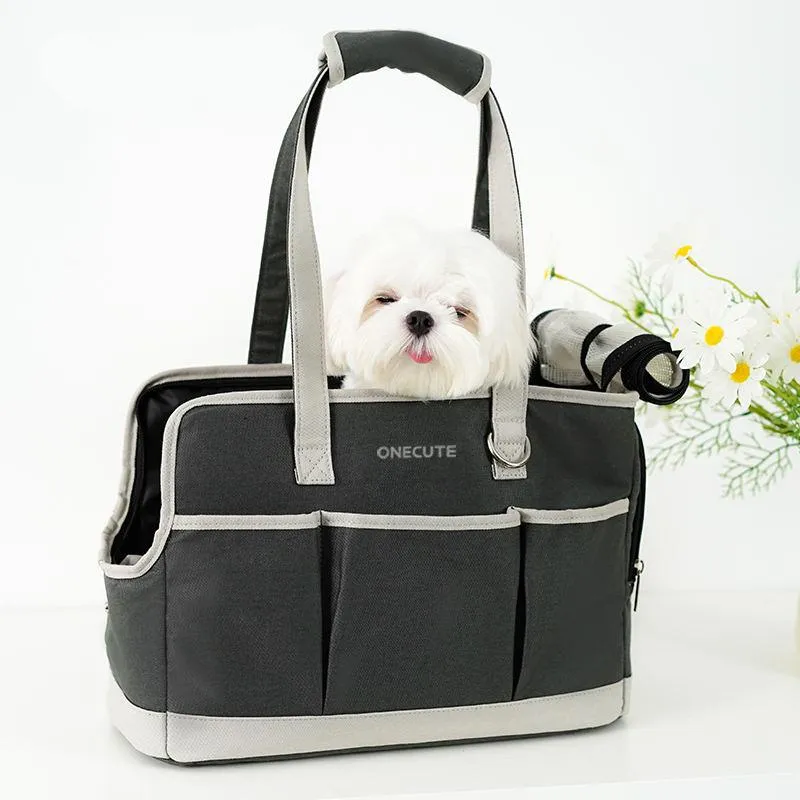 Portable Canvas Pet Carrier Shoulder Bag