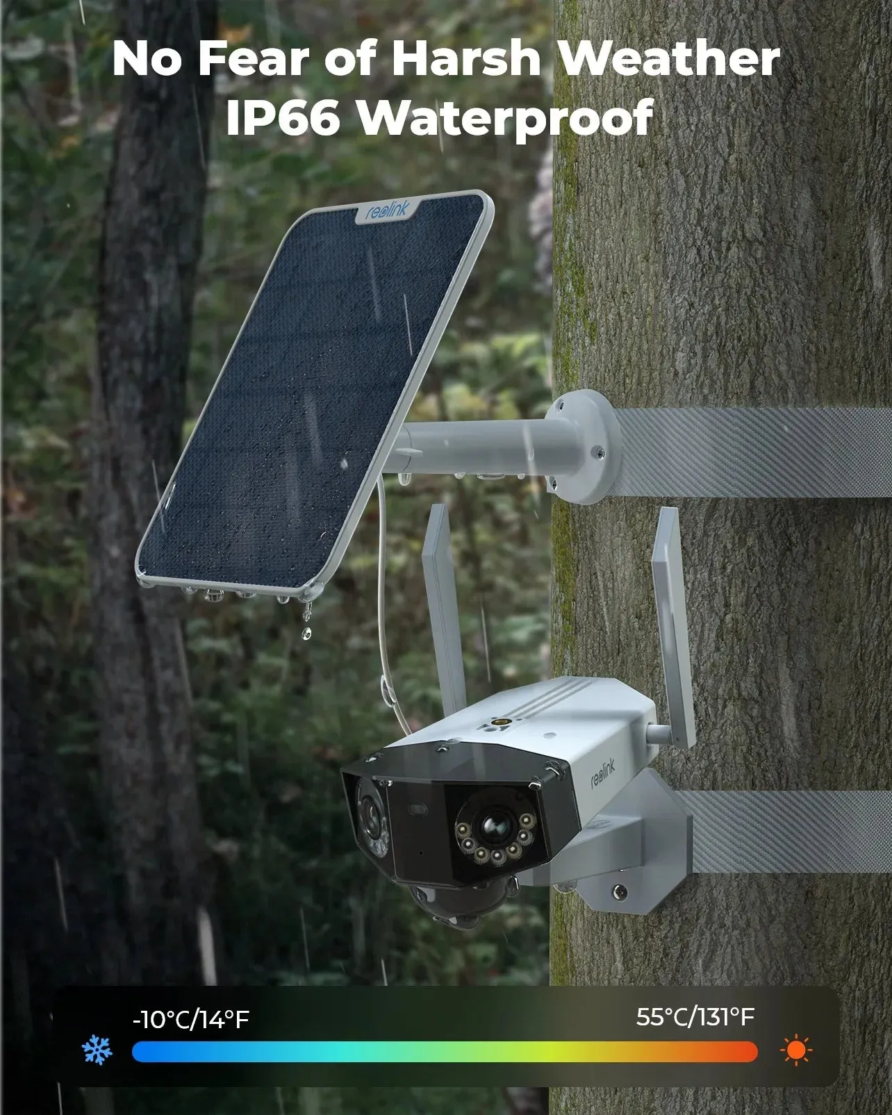Reolink Duo 2 LTE - 4G Solar Powered 6MP Ultra HD 180° Panoramic Security Camera