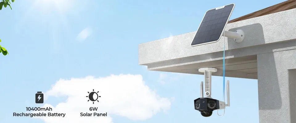 Reolink Duo 2 LTE - 4G Solar Powered 6MP Ultra HD 180° Panoramic Security Camera