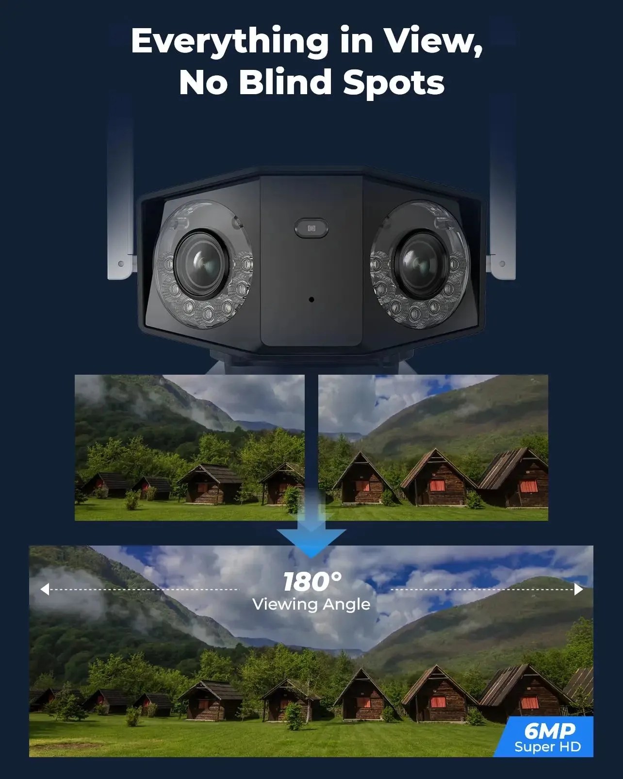 Reolink Duo 2 LTE - 4G Solar Powered 6MP Ultra HD 180° Panoramic Security Camera