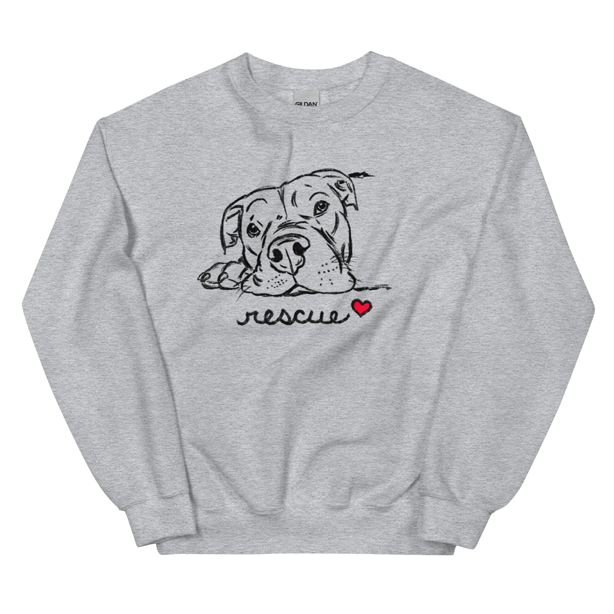Rescue Pitbull Sketch Sweatshirt